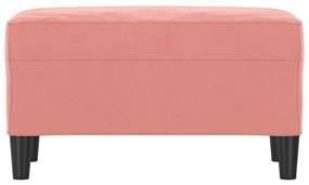 Banco 70x35x41 cm veludo rosa