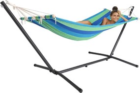 Cama de rede jardim com armação metálica 200 x 80cm de cor verde