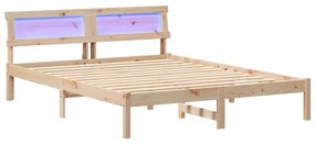 Estrutura da Cama Castanho 140 x 200 cm Madeira de Pinheiro