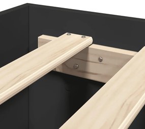 Estrutura cama c/ cabeceira 120x190 cm derivados madeira preto