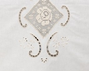 50x180 cm - Caminho de mesa linho - Bordados da Lixa