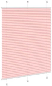 Rosa Plissada Cega 110x100 cm Largura Tecido 109,4cm Poliéster