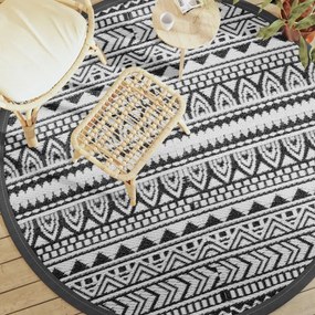 Tapete de exterior Ø200 cm ARAKIL PP preto