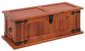 Arca de arrumação 60x25x22 cm madeira de acácia maciça
