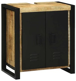 vidaXL Armário de lava-louça Castanho Madeira de manga maciça