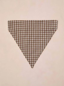 Bandana de algodão, para cão quadrados bege
