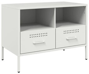 Móveis de TV 2 pcs 68x39x50,5 cm aço branco