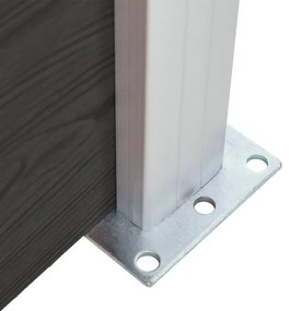 Painel de cerca 180x146 cm WPC preto