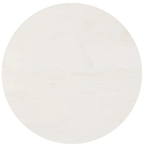 vidaXL Tampo de mesa pinho maciço Ø40x2,5 cm branco