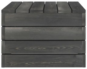 Mesas de paletes para jardim 2 pcs pinho maciço cinzento-escuro
