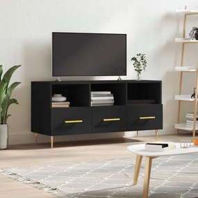 vidaXL Móvel de TV 102x36x50 cm derivados de madeira preto