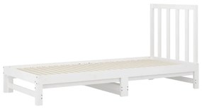 Estrutura sofá-cama de puxar 2x(90x190) cm pinho maciço branco