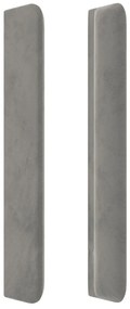 Cabeceira cama c/ abas veludo 103x16x118/128 cm cinzento-claro