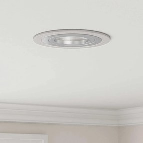 vidaXL Spotlights Embutidos 6 pcs Redondas GU10 Prata Ø91 mm