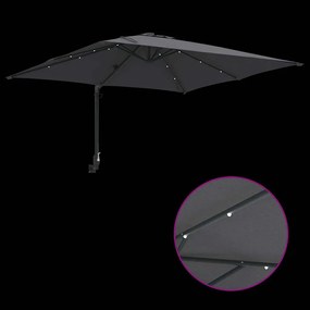Guarda-sol de Jardim Antracite 248.5 x 247.5 x 160 cm tecido