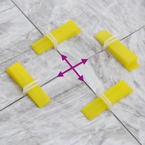 Sistema nivelação de ladrilhos 500 cunhas 2500 niveladores 3 mm