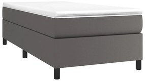 Estrutura de cama 90x200 cm couro artificial cinzento