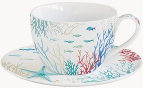 Chávena de café em porcelana com pires Under The Sea