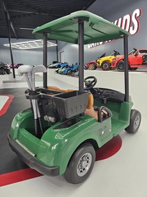 Carrinho Golf elétrico para crianças 24V, 2 lugares, Pneus EVA, assennto pele sintética Verde