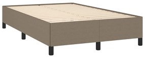 Cama box spring colchão/LED 120x190cm tecido cinza-acastanhado