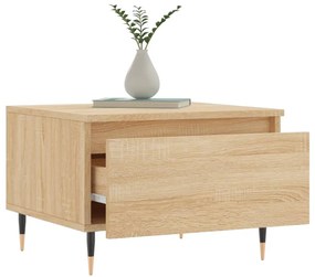 Mesas de centro 2 pcs 50x46x35cm deriv. madeira carvalho sonoma