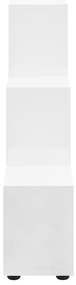 Estante em escada derivados de madeira 107 cm branco brilhante