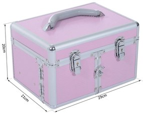 ® Mala para Maquilhagem Organizador Cosméticos Profissional 29x21x20cm