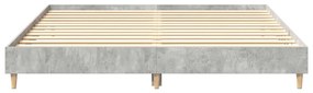 Estrutura de cama sem colchão 200x200 cm cinzento cimento