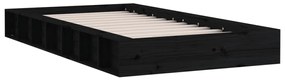 Estrutura cama pequena solteiro 75x190 cm madeira maciça preto