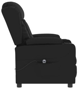 Poltrona reclinável elétrica couro artificial preto