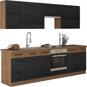 Conjunto de cozinha modular Wood Dark 128