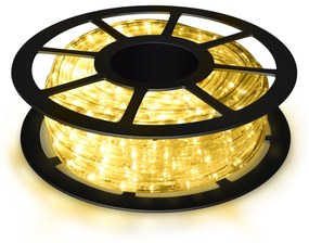 Mangueira LED Luz de Natal 10M Luzes de Natal 360 LED Luzes de Natal Decoração de Jardim Amarelo