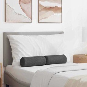 vidaXL Almofadas de Apoio 2 pcs Cinza Escuro Ø 15 x 40 cm