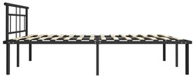 Estrutura de cama 180x200 cm metal preto