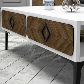 Mesa de Centro Samba – Branco Nogueira – 105x34,6x60 cm