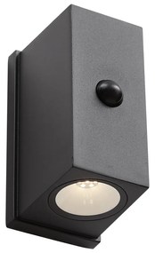 Candeeiro de Parede Preto Sensor Lux Magnético Incl. LED Recarregável - Sandy Moderno