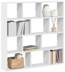 vidaXL Estante parede cúbica 12compartimentos derivados madeira branco