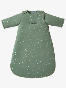 Agora -15%: Saco de bebé personalizável, com mangas amovíveis, Green Forest verde escuro estampado