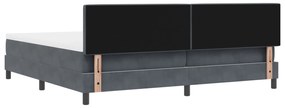 Cama Box Spring com Colchão vidaXL Cinza Escuro 200x200 cm Veludo