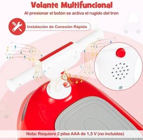 Andarilho para crianças pequenas 50 x 25,5 x 40 cm com buzina e arrumação Vermelho