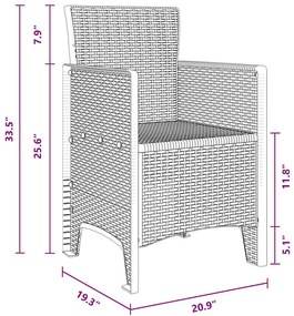 Conjunto de Jantar ao Ar Livre 3 pcs Antracite