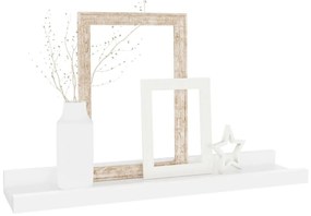 Prateleiras de parede 4 pcs 40x9x3 cm branco