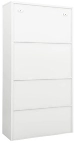 Armário de escritório 90x40x180 cm aço branco