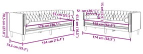 2 pcs conj. de sofás chesterfield com rolos veludo cinza-claro