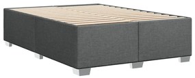 Cama com molas/colchão 160x200 cm tecido cinzento-escuro