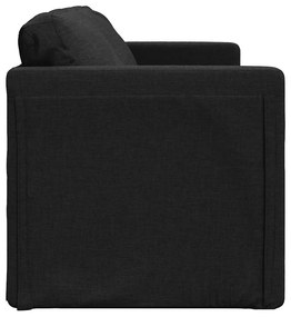 Sofá-cama sem pés 112x174x55 cm tecido preto