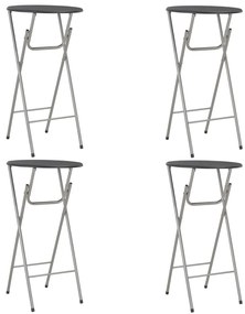 vidaXL Mesas de bar 4 pcs 60x112 cm MDF preto