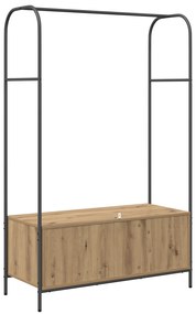 Cabide de Roupas com Prateleiras em Carvalho Artesanal 100x44x160 cm