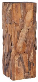 vidaXL Mesa de apoio 30x30x80 cm madeira de teca maciça