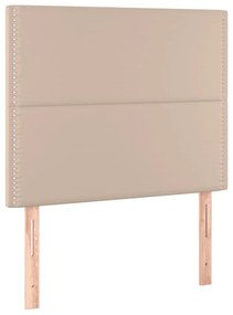 Cabeceira cama c/ LED couro artif. 100x5x118/128 cm cappuccino